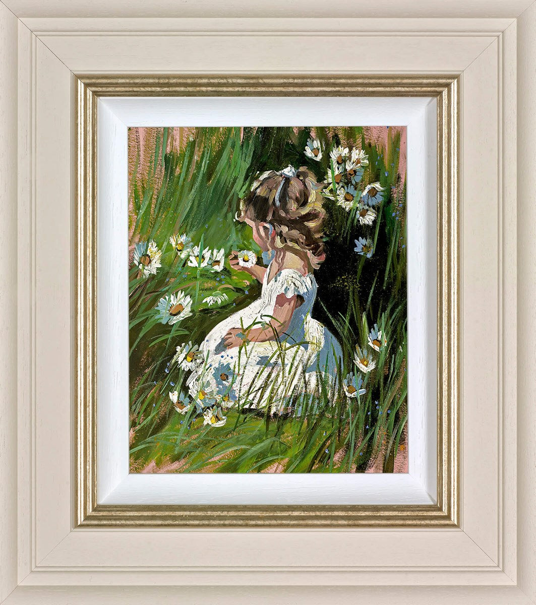 Daisy Delight Framed Limited Edition Canvas on Board by Artist Sherree Valentine-Daines