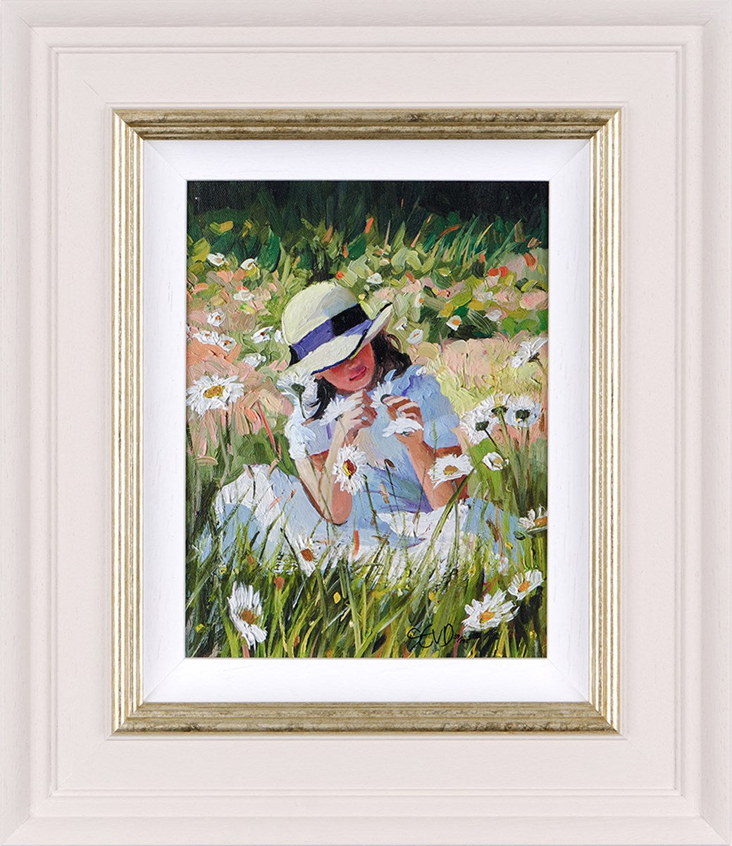 Daisy Whispers Framed Limited Edition Canvas on Board by Artist Sherree Valentine-Daines