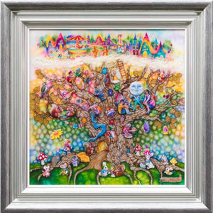 In Deep in the Whispering Woods Framed Limited Edition Mixed Media Piece on Board by Artist Kerry Darlington