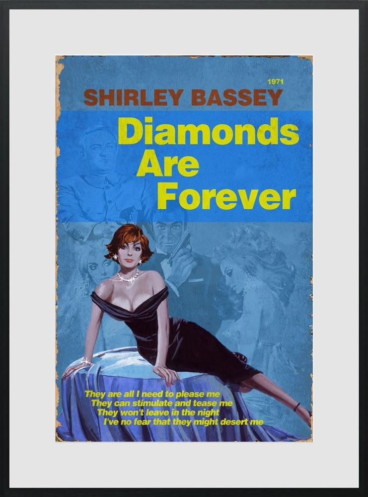 Diamonds Are Forever 1971 Framed Print on Paper by Artist Linda Charles