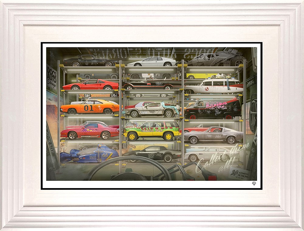 Docs Auto Storage Framed Print on Paper by Artist JJ Adams