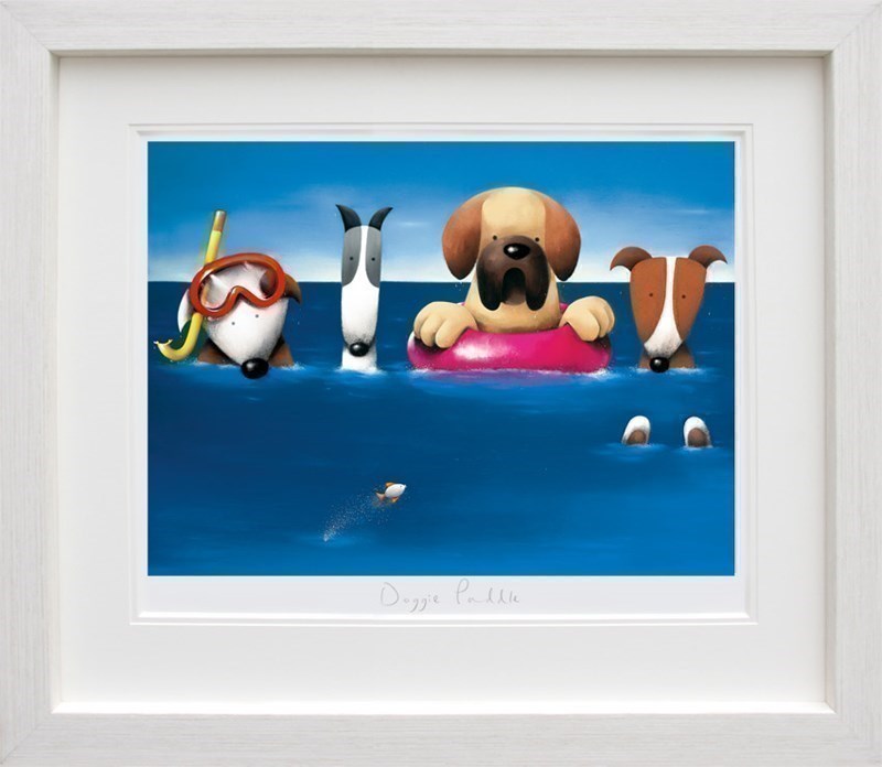 Doggie Paddle Framed Print by Artist Doug Hyde