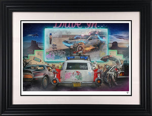 Double Feature Framed Print on Paper by Artist JJ Adams