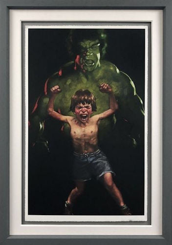 Dr Bruce Banner is Bathed in the Full Force of the Mysterious Gamma Rays Framed Print on Paper by Artist Craig Davison