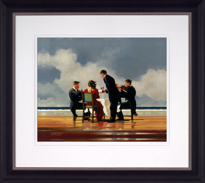 Elegy For A Dead Admiral Deluxe Framed Print on Paper by Artist Jack Vettriano