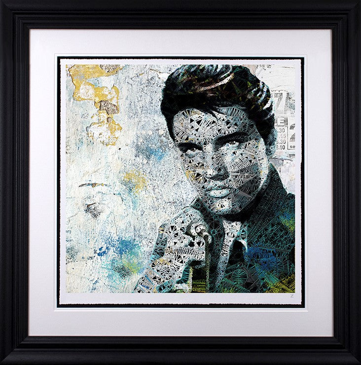 Elvis Framed Print on Paper by Artist Zee