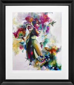 Fantasy II Framed Print on Paper by Artist Katy Jade Dobson