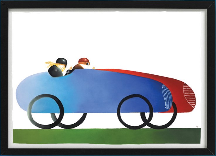 Faster and Faster Framed Print on Paper by Artist Mackenzie Thorpe