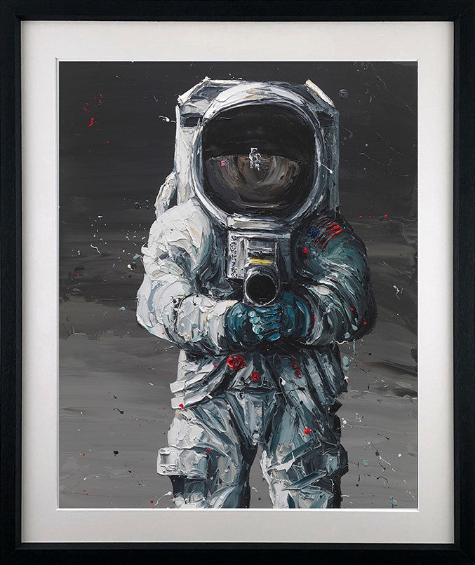 First Man Framed Print on Paper by Artist Paul Oz