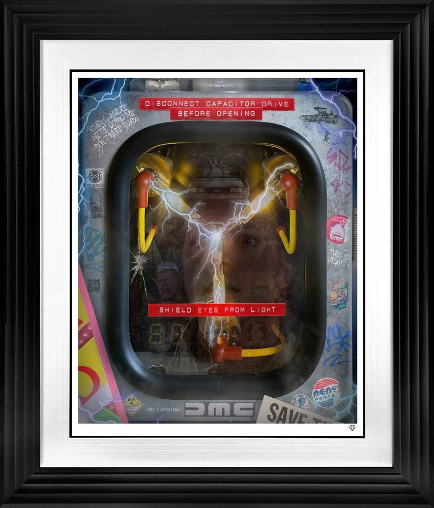 Flux Capacitor - 1.21 Gigawatts Framed Signed Limited Edition Print on Paper by Artist JJ Adams