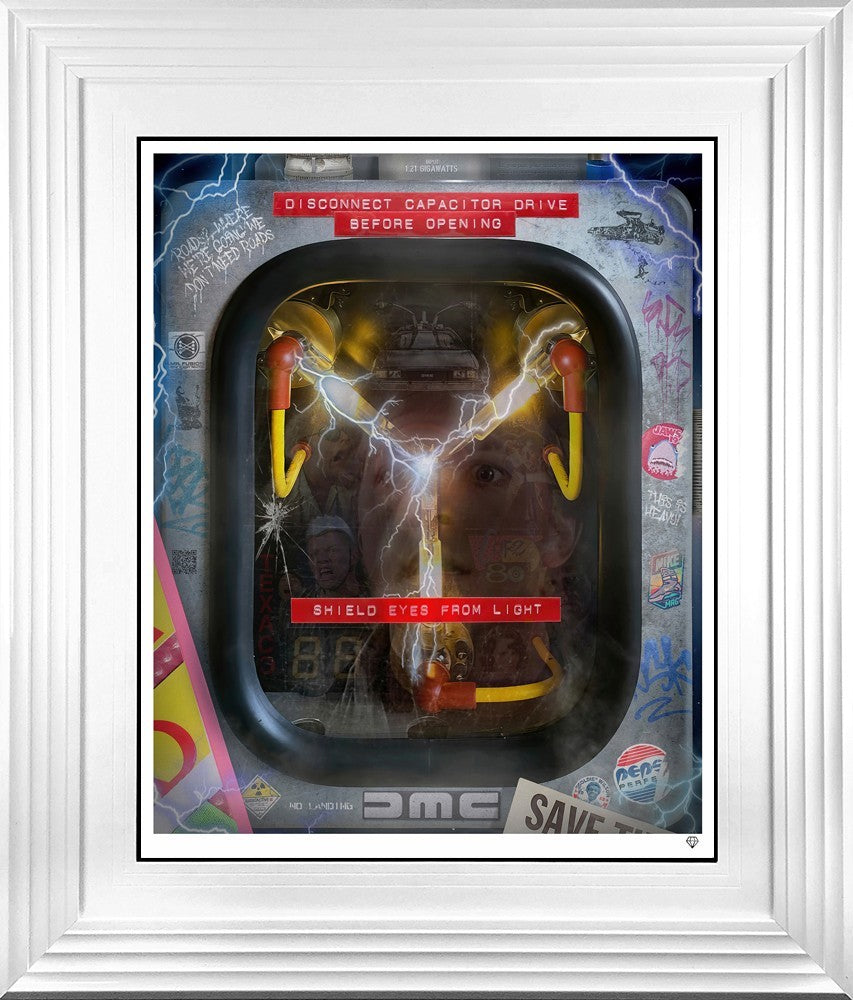 Flux Capacitor - 1.21 Gigawatts Framed Signed Limited Edition Print on Paper by Artist JJ Adams