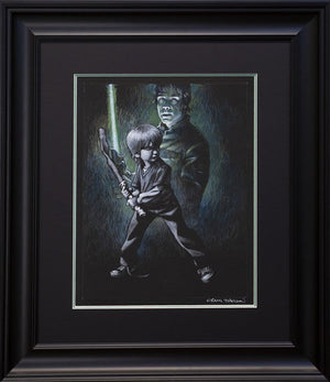 Force It Sketch Signed Framed Limited Edition Print on Paper by Artist Craig Davison