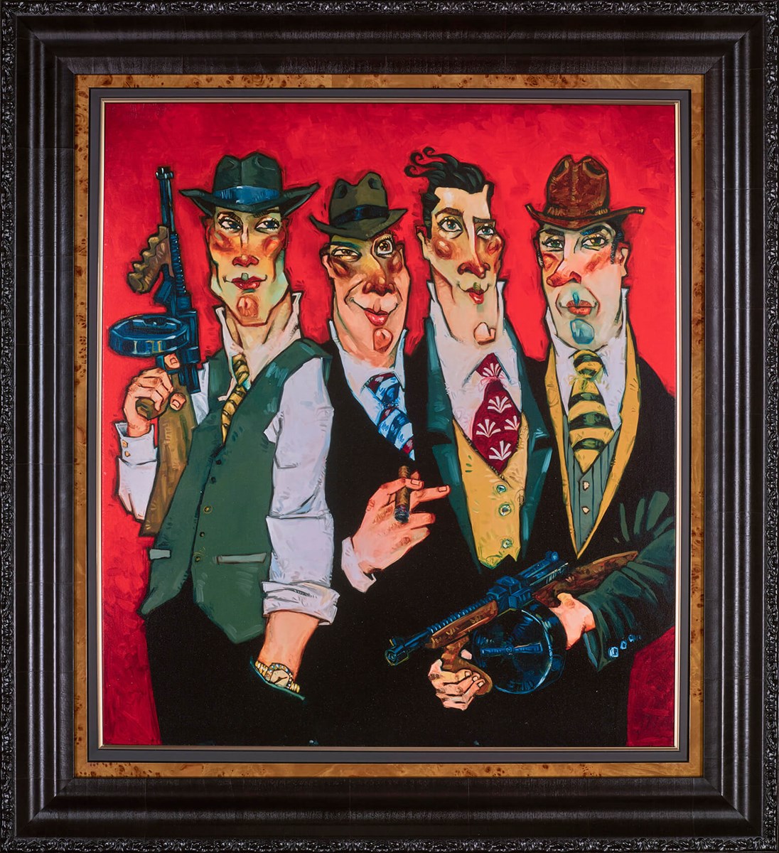 Gangstas Framed Signed Limited Edition Print on Board by Artist Todd White 