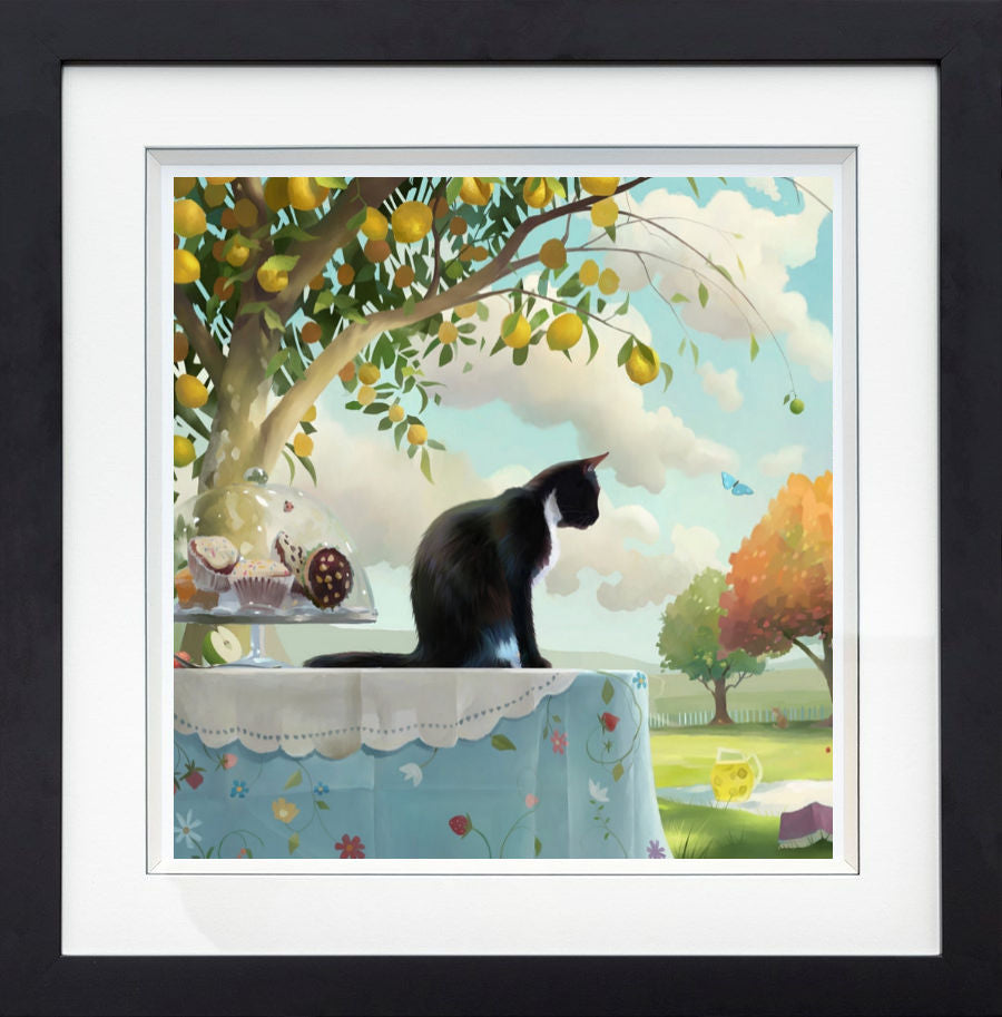 Garden Party Framed Print on Paper by Artist Stephen Hanson