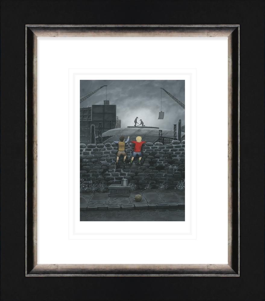 Give Us A Wave Dad Framed Print on Paper by Artist Leigh Lambert