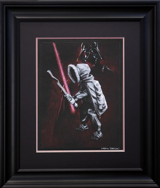 Go Dark Sketch Signed Framed Limited Edition Print on Paper by Artist Craig Davison