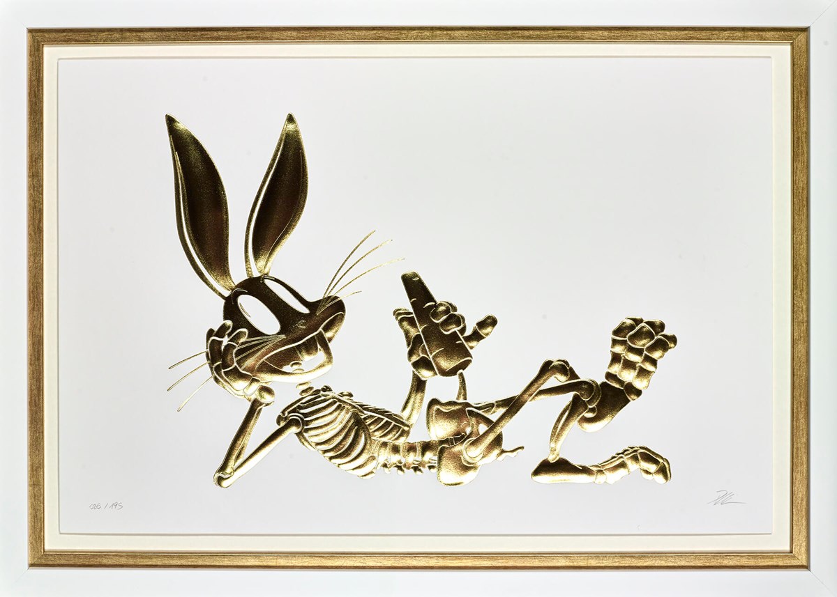 Gold Karat Framed Print on Paper by Artist Alessandro Paglia