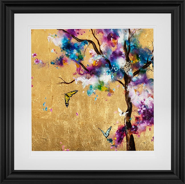 Golden Glow Framed Print on Paper by Artist Katy Jade Dobson