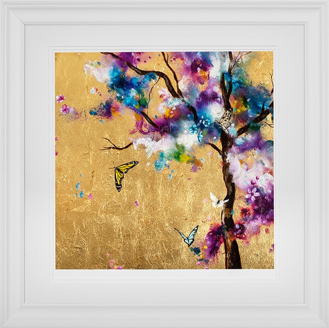 Golden Glow Framed Print on Paper by Artist Katy Jade Dobson