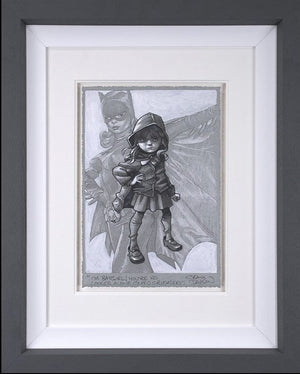 Gotham Girl Framed Signed Limited Edition Print on Paper by Artist Craig Davison