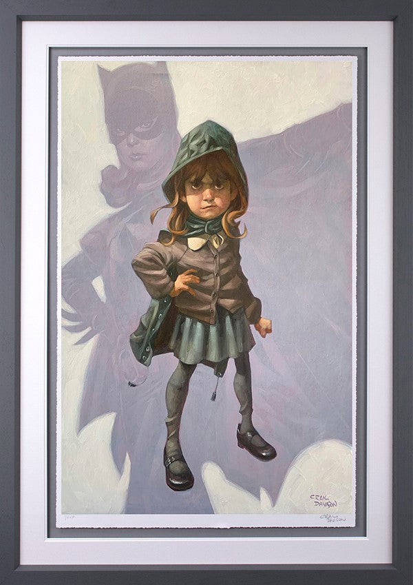 Gotham Girl Framed Print on Paper by Artist Craig Davison