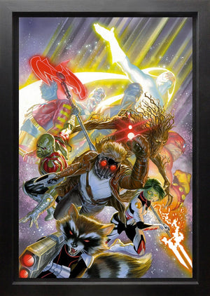 Guardians Of The Galaxy Framed Print on Canvas by Artist Alex Ross 