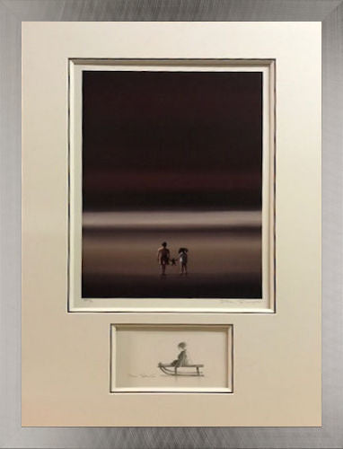 Hand in Hand Framed Print on Paper by Artist Steve Johnston