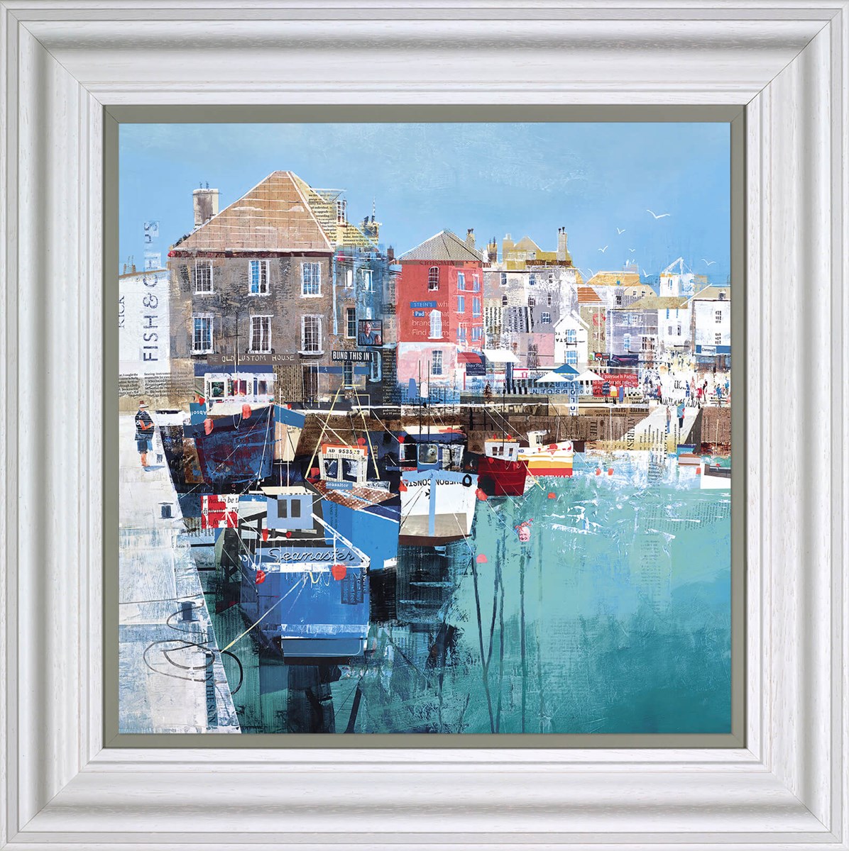 Harbour Sun Framed Limited Edition Print on Board by Artist Tom Butler