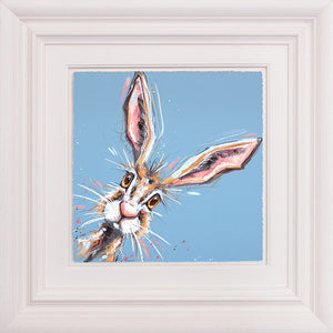 Hare Aware Framed Limited Edition Print on Paper by Artist Ashley Saunders