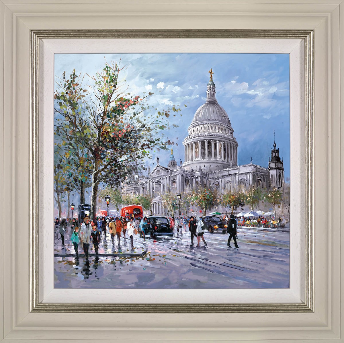 Heading to St Pauls Framed Canvas on Board by Artist Henderson Cisz