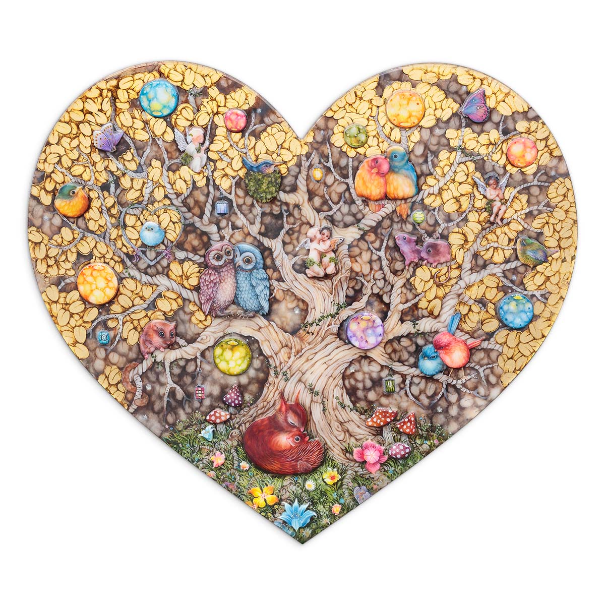 Heart of The Woodland Mixed Media Print by Artist Kerry Darlington