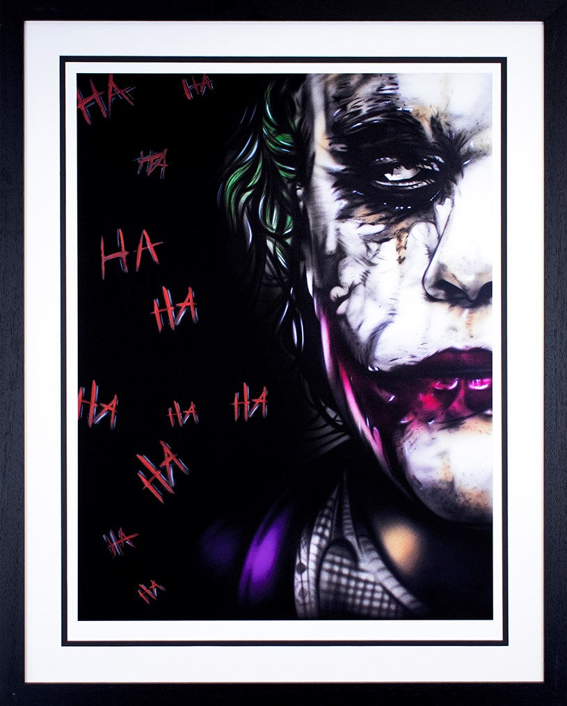 Heath Ledger Joker Framed Print by Artist James Tinsley