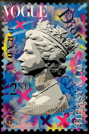 Her Majesty 2nd Framed Studio Edition on Canvas by Artist Hue Folk