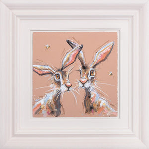 Hippity Hoppity Framed Limited Edition Print on Paper by Artist Ashley Saunders