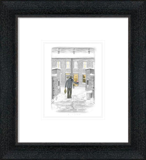 Home For Christmas Signed Framed Limited Edition Print on Paper by Artist Leigh Lambert