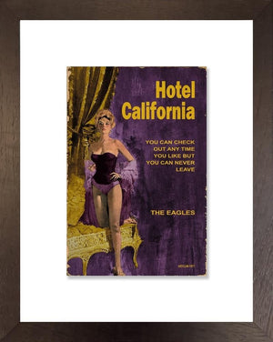 Hotel California Framed Print on Paper by Artist Linda Charles