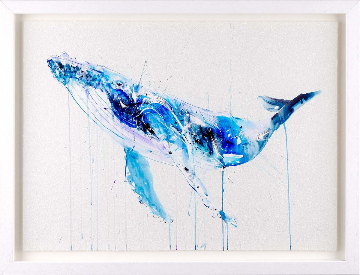 Humpback Whale Framed Signed Limited Edition Print on Paper by Artist Dave White