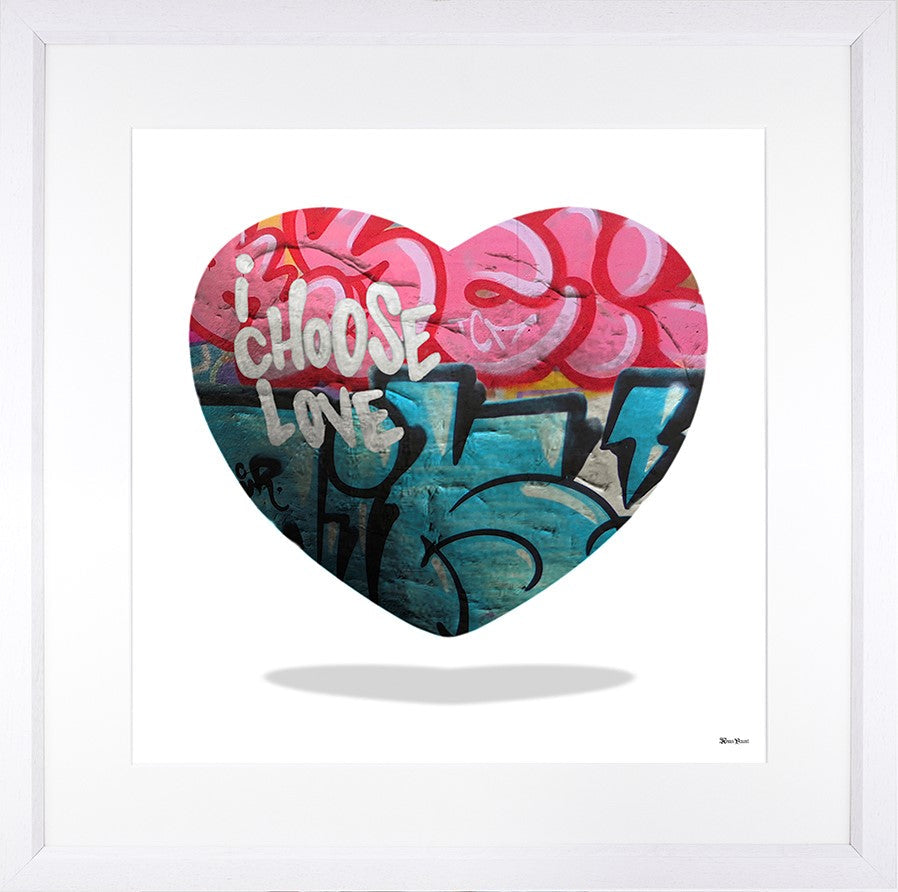 I Choose Love Framed Print on Paper by Artist Monica Vincent