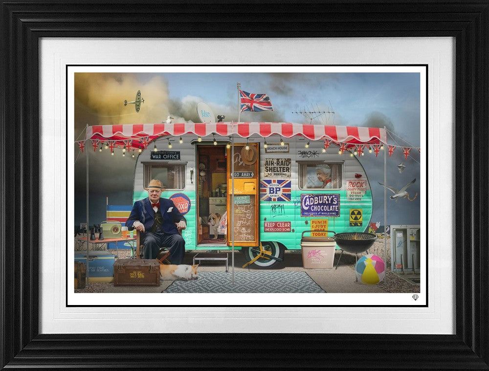 I'd Rather Be Camping Framed Limited Edition Print on Paper by Artist JJ Adams