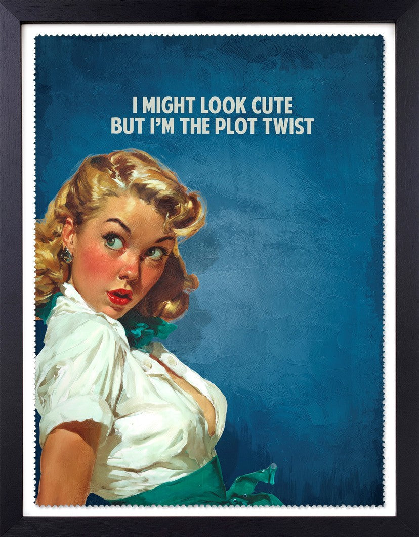 I'm The Plot Twist Framed Signed Limited Edition Print on Paper by Artist Sam Wolfe