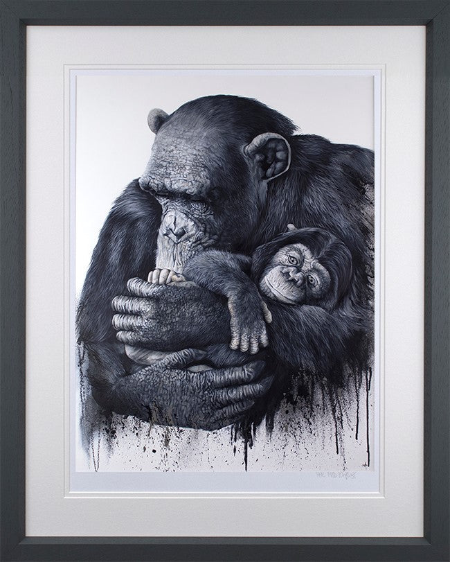 In Safe Hands Framed Print on Paper by Artist Dean Martin (The Mad Artist)