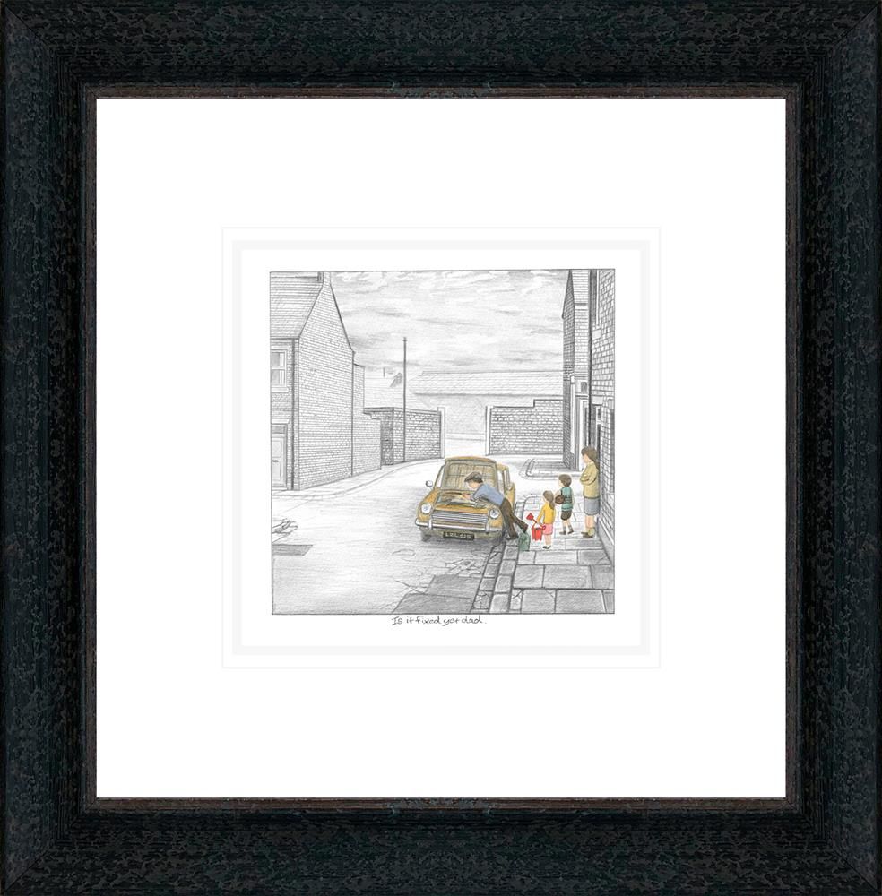Is It Fixed Yet Signed Framed Limited Edition Print on Paper by Artist Leigh Lambert