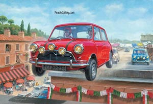 Italian Job Going For Gold Framed Print on Paper by Artist Tony Smith