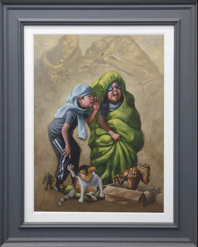 Jabba Gibba Jabba Framed Canvas on Board by Artist Craig Davison