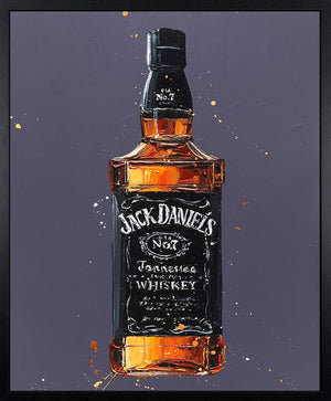 Jack Daniels Framed Print on Canvas by Artist Paul Oz