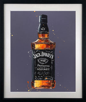 Jack Daniels Framed Print on Paper by Artist Paul Oz