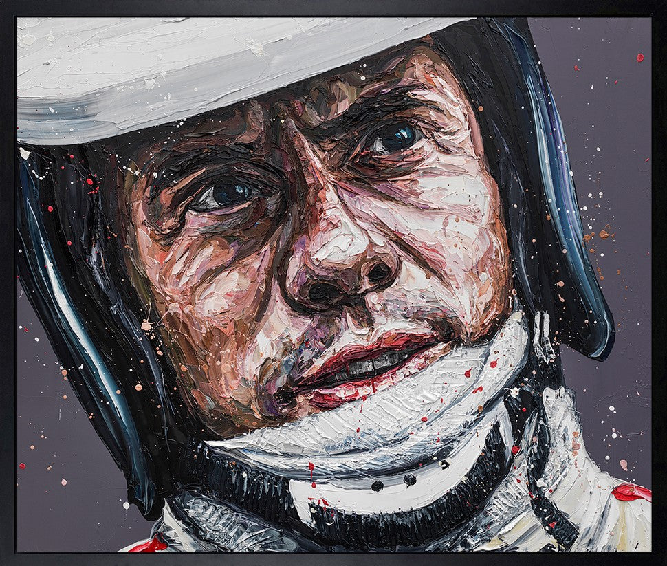 Jim Clark Framed Print on Canvas by Artist Paul Oz