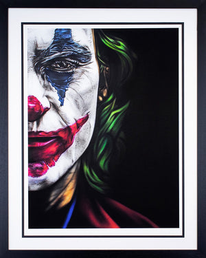 Joaquin Phoenix Joker Framed Print by Artist James Tinsley