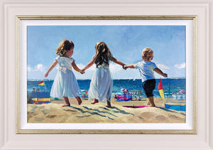 Joyful Summers Day Framed Limited Edition Canvas on Board by Artist Sherree Valentine-Daines