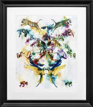 Kaleidoscope Framed Print on Paper by Artist Katy Jade Dobson